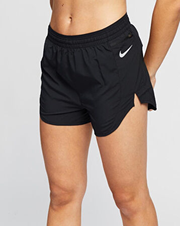 Tempo Luxe 3 Inch Running Shorts Siyah Fermuarlı Cepli Kısa Koşu Şortu