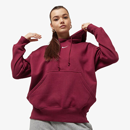 Sportswear Phoenix Fleece Oversize Bordo Bayan Spor Sweatshirt