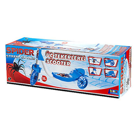 Bebeciden Silikon Tekerli Sepetli Frenli Scooter