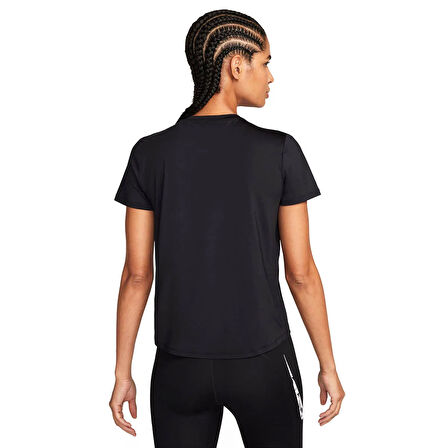 Dri-Fit Swoosh Running Standart Kesim Siyah Kadın Spor Tişört