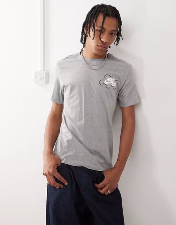 Sportswear Nvs Gfx Gri Erkek Pamuklu Tişört
