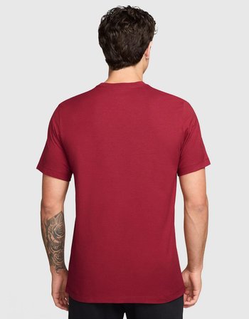 Sportswear Icon Swoosh Erkek Kırmızı Pamuklu Tişört