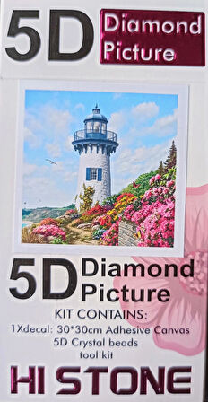 Boncuklu Goblen 5d Taşlı Mozaik Elmas Goblen Diamond Picture Kıt 30x30 Tamamı Yuvarlak Boncuklu