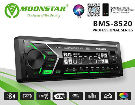 OTO TEYP 4x45w Bt/usb/sd/fm/aux BMS-8520