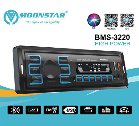 OTO TEYP 4x45w Bt/usb/sd/fm/aux BMS-3220