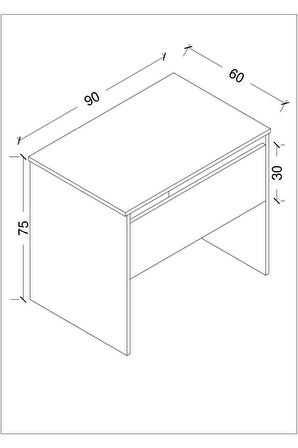 Bicabin Homely Desk Çalışma Masası Laptop / Ofis / Ders Masası (BEYAZ) 60 x 90