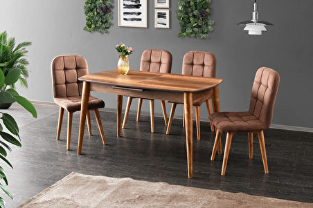 ESSEN MUTFAK MASASI, CEVİZ, 130x80