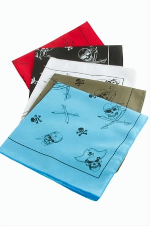 Kuru Kafa Desenli Keten Bandana 50*50
