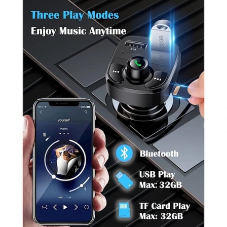 QC 3.1A USB & PD /TF FM Transmitter