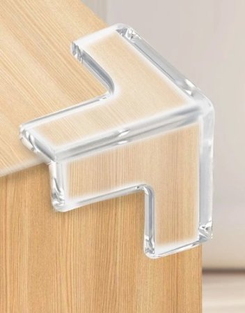 8'li Set Silikon Şeffaf Masa Kenarı Koruma Aparatı