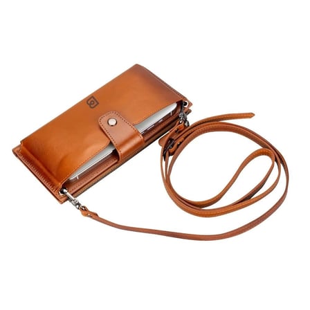 Lozan Strap 6.5 inch Uyumlu Deri Kartlıklı Kılıf RST2EF Taba