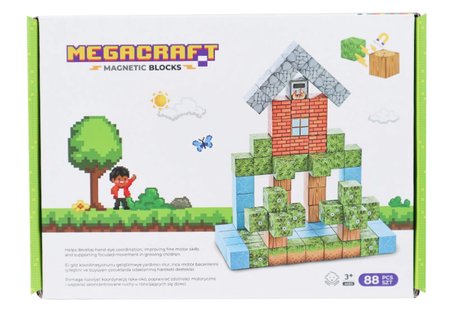 craft Orman ve Ev Temalı Mıknatıslı Bloklar 88 Parça