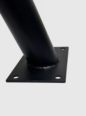 35 cm Siyah Metal Dış Mekan Sokak Armatürü Montaj Konsolu 4 cm Boru 10x6 cm Tabanlı