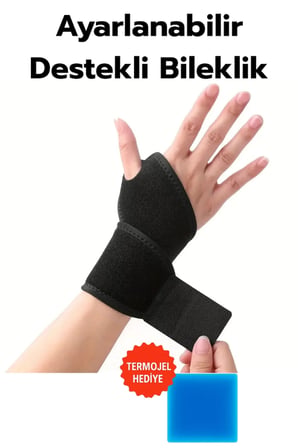 Ayarlanabilir Destekli Kadın erkek El Bilekliği Sağ Sol El Uyumlu, Spor Ve Günlük Kullanıma Uygun
