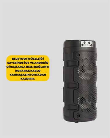 Kompakt Tasarım, Yüksek Ses Performansı – Çoklu Giriş Seçenekli Kablosuz Hoparlör (Bluetooth, USB, S