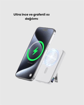 MagSafe Manyetik Powerbank – iPhone İçin Hızlı, Kablosuz ve Güvenli Şarj
