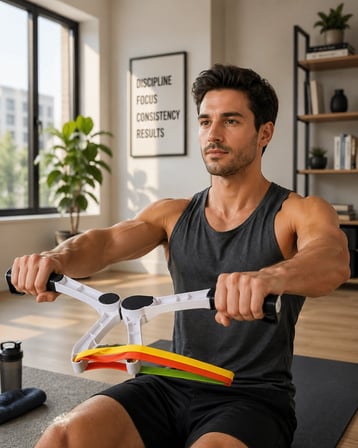 Evde Spor İçin Direnç Bantlı Üst Vücut Egzersiz Aleti
