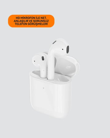 iPhone Pro ve Pro Max Uyumlu TWS Bluetooth Kulaklık Gürültü Engelleyici
