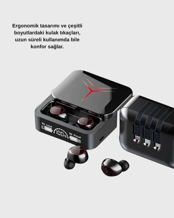 Powerbank Özellikli Bluetooth Kablosuz Kulaklık – Dokunmatik Kontrol, Uzun Pil Ömrü, Ergonomik Tasar