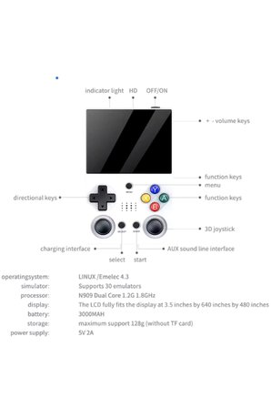 El Atarisi 3.5 UltraHd Ekran Gamepad Retro Atari PSP/PS1/NeoGeo Fıfa Gta 20.000 Games Oyun Konsolu