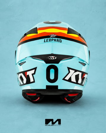 KYT TT-REVO KASK LEOPARD EDITION TRICOLORE