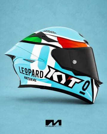 KYT TT-REVO KASK LEOPARD EDITION TRICOLORE