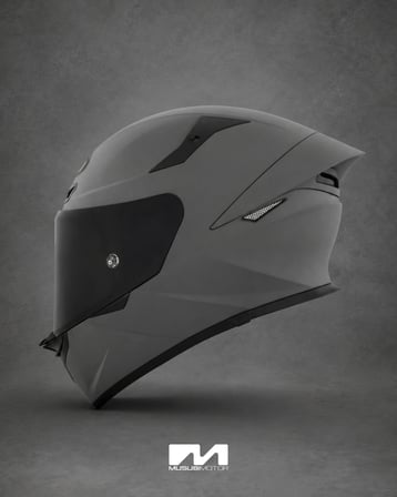 KYT TT-REVO KASK PLAIN MATT GRL GREY
