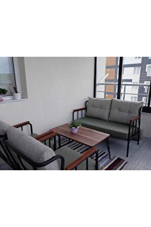 Metal Bahçe Balkon Mobilyası Koltuk Takımı Ofis Koltuğu Misafir Cafe Otel Bahçesi Dış Mekan