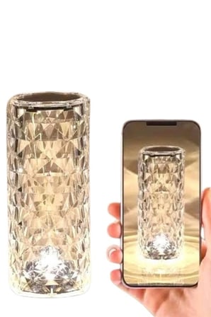 Yeni Nesil Modern Kristal Masa Ve Gece Lambası Dokunmatik Renk Değiştirebilen -MİRAYLİFE