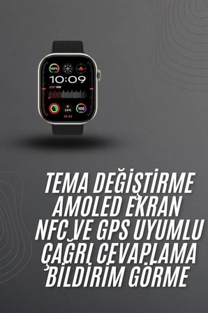 Akıllı Saat 2.02 İnch Nabız Ölçer Arama Konuşma Müzik Dinleme -MİRAYLİFE