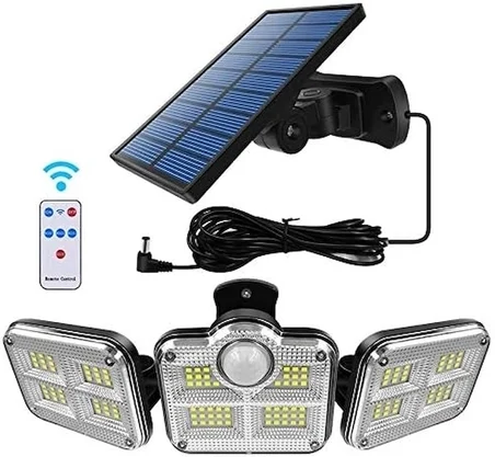 Solar Panelli Uzaktan Kumandalı 122 Led Bahçe Aydınlatması -MİRAYLİFE