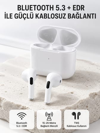 Tws Kablosuz Bluetooth Kulaklık 3 Saat Müzik 4 Saat Konuşma Şarj Kutulu -MİRAYLİFE