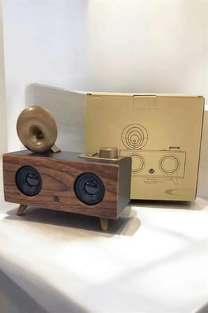 Bluetooth Hoparlör Ahşap Klasik Retro Gramofon Bluetooth Müzik Kutusu -MİRAYLİFE