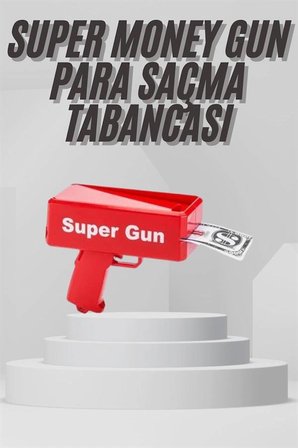 Para Dolar Saçma Para Atma Tabancası Otomatik Kırmızı Oyuncak -MİRAYLİFE