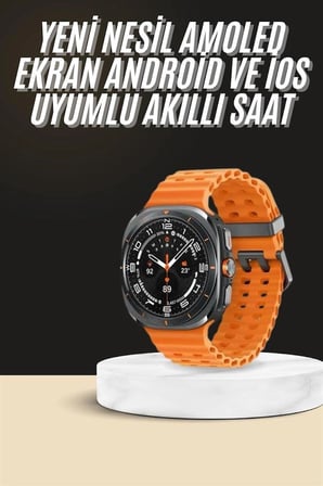 Akıllı Saat Unısex Zarif Görünümlü Titanyum Kasa Amoled Ekran Müzik Dinleme -MİRAYLİFE