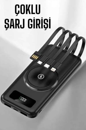 10.000 Mah Powerbank 4 Portlu Hızlı Şarj Dijital Göstergeli -MİRAYLİFE
