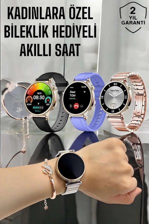Akıllı Saat Kadınlara Özel Arama Cevaplayan Bluetooth Bağlantılı -MİRAYLİFE