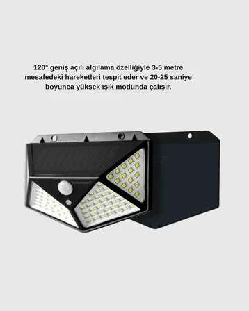 Solar Güçlü 100 Led Bahçe Lambası – Enerji Tasarruflu, Suya Dayanıklı Ve Geniş Açılı Işık -MİRAYLİFE
