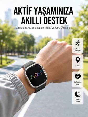 Akıllı Saat Çok Fonksiyonlu Uzun Pil Ömürlü Çağrı Cevaplayabilen Kol Saati -MİRAYLİFE