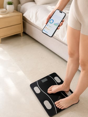 180 Kg Akıllı Cam Tartı Bluetooth Vücut Yağ Kas Su Ve Bmı Ölçüm Destekli Baskül -MİRAYLİFE
