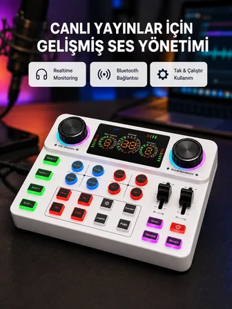 Podcast Karaoke Ve Sosyal Medya Yayınları İçin Ses Kartı -MİRAYLİFE