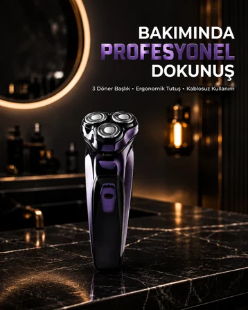 Profesyonel Şarjlı Tıraş Makinesi Ayarlanabilir Başlıklı Kablosuz -MİRAYLİFE