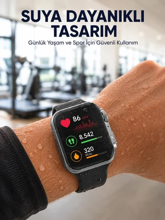 Suya Dayanıklı Akıllı Saat Günlük Ve Sportif Kullanıma Uygun Yeni Nesil -MİRAYLİFE