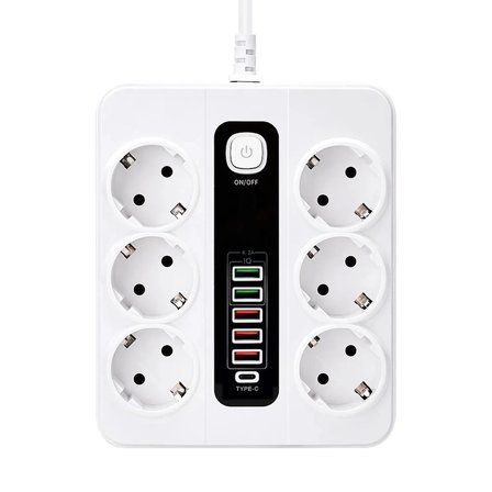 Vothoon Hp-h04 3000w 10amper 6’lı 2metre Uzatma Kablolu Çoklu Termal Akım Priz -MİRAYLİFE