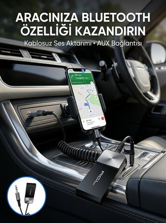 Araç Ve Ev Ses Sistemleri İçin Bluetooth Aux Adaptörü -MİRAYLİFE