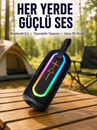Taşınabilir Şarjlı Bluetooth Hoparlör Güçlü Bas Yeni Nesil -MİRAYLİFE