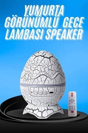 Gece Lambası Yumurta Işık Speaker Yeni Nesil Dinozor Yumurtası Görünümlü -MİRAYLİFE