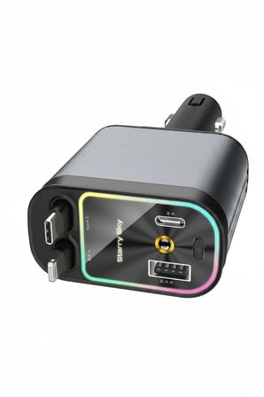 4’ü 1 Arada Araç Çakmaklık Şarj Cihazı 66w Type-c Hızlı Şarj Çift Usb Telefon Şarj Geri Çekilebilir Kablo -MİRAYLİFE