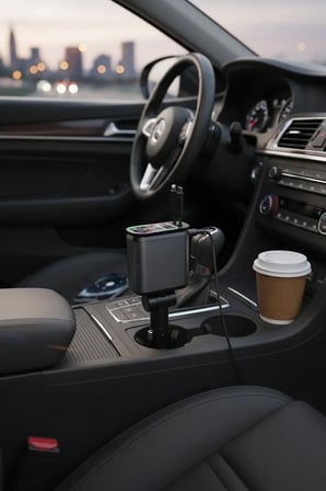 4’ü 1 Arada Araç Çakmaklık Şarj Cihazı 66w Type-c Hızlı Şarj Çift Usb Telefon Şarj Geri Çekilebilir Kablo -MİRAYLİFE