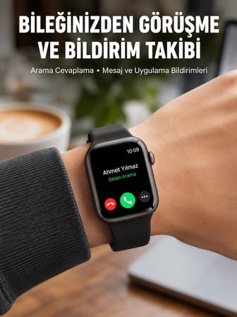 Arama Cevaplayabilen Akıllı Saat Bluetooth Bağlantılı Sosyal Medya Girişli Yeni Nesil -MİRAYLİFE